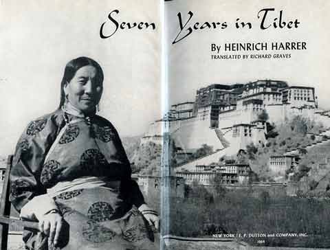 
Lhasa Potala Palace and the mother of the Dalai Lama - Seven Years In Tibet book book
